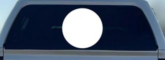 Solid Circle Car or Truck Window Decal Sticker