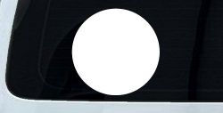 Solid Circle Car or Truck Window Decal Sticker