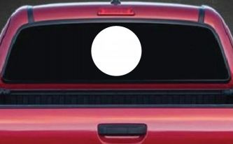 Solid Circle Car or Truck Window Decal Sticker