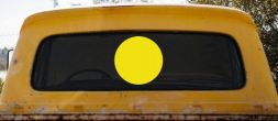 Solid Circle Car or Truck Window Decal Sticker (Yellow)