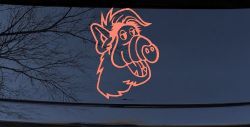 Alf Car or Truck Window Decal Sticker (Coral)
