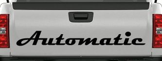 Automatic Car or Truck Window Decal Sticker (Black)
