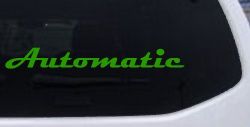 Automatic Car or Truck Window Vinyl Decal Sticker (Lime)