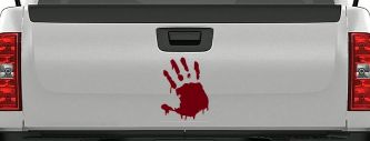 Paint Mud Hand Wave Special Orders Car or Truck Window Decal Sticker (Burgundy)