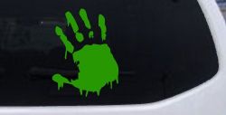 Paint Mud Hand Wave Special Orders Car or Truck Window Decal Sticker (Lime)