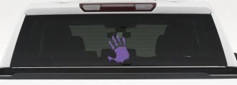 Paint Mud Hand Wave Special Orders Car or Truck Window Decal Sticker (Purple)