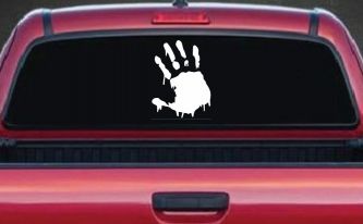 Paint Mud Hand Wave Special Orders Car or Truck Window Decal Sticker