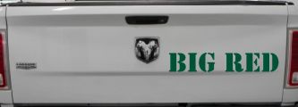 Big Red Special Orders Car or Truck Window Decal Sticker (Dark Green)