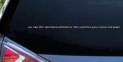 We are the granddaughters of the witches you could not burn Car or Truck Window Decal Sticker