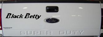 Black Betty Car or Truck Window Decal Sticker (Black)