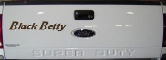 Black Betty Car or Truck Window Decal Sticker (Brown)