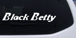 Black Betty Car or Truck Window Decal Sticker