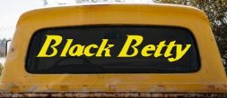 Black Betty Car or Truck Window Decal Sticker (Yellow)