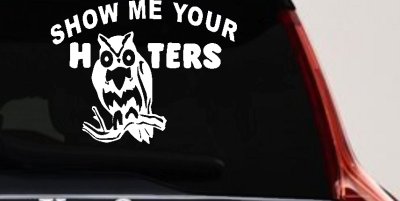 Show Me Your Hooters Owl Car or Truck Window Vinyl Decal Sticker