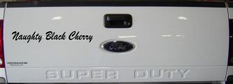 Naughty Black Cherry Car or Truck Window Decal Sticker (Black)