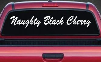 Naughty Black Cherry Car or Truck Window Decal Sticker