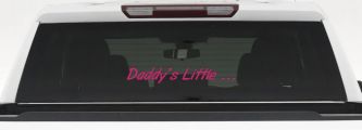 Daddys Little Car or Truck Window Vinyl Decal Sticker (Hot Pink)