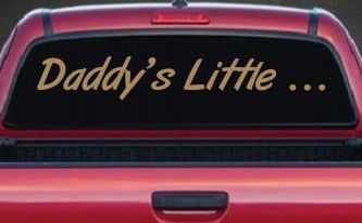 Daddys Little Car or Truck Window Vinyl Decal Sticker (Light Brown)