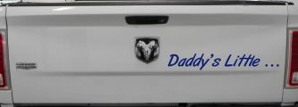Daddys Little Car or Truck Window Vinyl Decal Sticker (Navy)