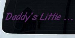 Daddys Little Car or Truck Window Vinyl Decal Sticker (Violet)