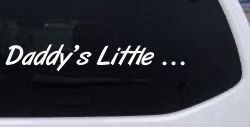 Daddys Little Car or Truck Window Decal Sticker