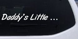 Daddys Little Car or Truck Window Decal Sticker
