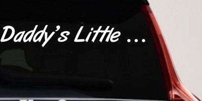 Daddys Little Car or Truck Window Vinyl Decal Sticker