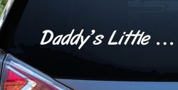 Daddys Little Car or Truck Window Decal Sticker