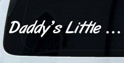 Daddys Little Car or Truck Window Decal Sticker