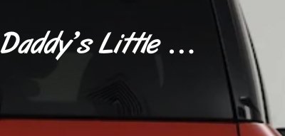Daddys Little Car or Truck Window Vinyl Decal Sticker