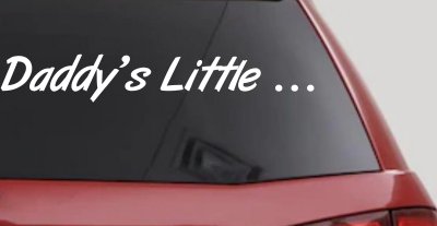 Daddys Little Car or Truck Window Vinyl Decal Sticker