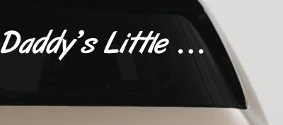 Daddys Little Car or Truck Window Vinyl Decal Sticker