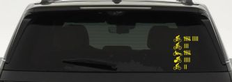 CUSTOMER SPECIAL REQUEST Keeping Count Car Truck Vinyl Window Decal Sticker (Yellow)