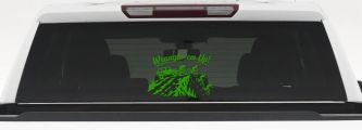 CUSTOMER SPECIAL REQUEST WRANGLE Car Truck Vinyl Window Decal Sticker (Lime)