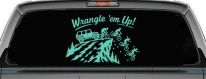 CUSTOMER SPECIAL REQUEST WRANGLE Car Truck Vinyl Window Decal Sticker (Mint)