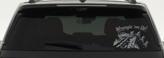 CUSTOMER SPECIAL REQUEST WRANGLE Car Truck Vinyl Window Decal Sticker (Telegrey)