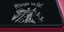 CUSTOMER SPECIAL REQUEST WRANGLE Car Truck Vinyl Window Decal Sticker (Telegrey)