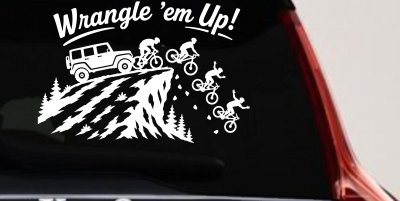 CUSTOMER SPECIAL REQUEST WRANGLE Car Truck Vinyl Window Decal Sticker