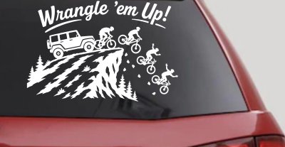 CUSTOMER SPECIAL REQUEST WRANGLE Car Truck Vinyl Window Decal Sticker