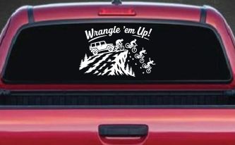 CUSTOMER SPECIAL REQUEST WRANGLE Car Truck Vinyl Window Decal Sticker