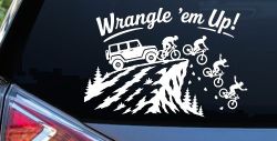 CUSTOMER SPECIAL REQUEST WRANGLE Car Truck Vinyl Window Decal Sticker