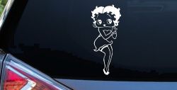 Betty Boop Hands Together Lady Biker Cartoons Car or Truck Window Decal Sticker