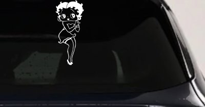 Betty Boop Biker Decal for Car Truck Windows Fun Cartoon Sticker