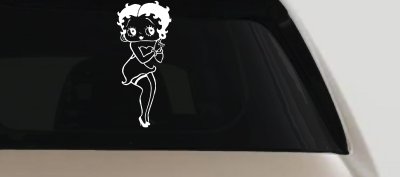 Betty Boop Biker Decal for Car Truck Windows Fun Cartoon Sticker