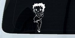 Betty Boop Hands Together Lady Biker Cartoons Car or Truck Window Decal Sticker