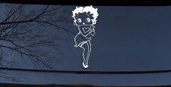 Betty Boop Hands Together Lady Biker Cartoons Car or Truck Window Decal Sticker