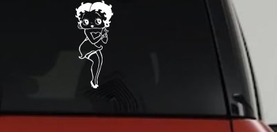 Betty Boop Biker Decal for Car Truck Windows Fun Cartoon Sticker