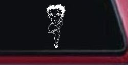 Betty Boop Hands Together Lady Biker Cartoons Car or Truck Window Decal Sticker