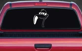 Flamingo Cartoons Car or Truck Window Decal Sticker