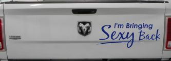 Im Bringing Sexy Back Car or Truck Window Decal Sticker (Navy)